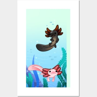 Axolotl Babies Posters and Art